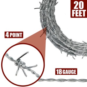 barbed wire size