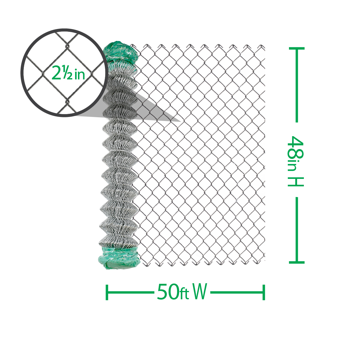 Green Chain Link Fence -